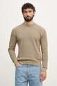 United Colors of Benetton maglione da uomo con misto lino verde 1DC3U10BK