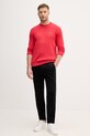 United Colors of Benetton sweter męski bawełniany 1UAEU10B6 czerwony SS26