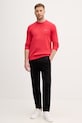 United Colors of Benetton sweter męski bawełniany 1UAEU10B6 czerwony SS26