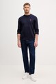 United Colors of Benetton sweter męski bawełniany 1UAEU10B6 granatowy SS26