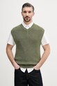 United Colors of Benetton kamizelka męska z bawełną zielony 1VOXU401M