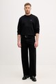 United Colors of Benetton dukserica za muškarce od pamuka 342ZU1093. crna SS26