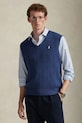 Памучен елек Polo Ralph Lauren щампа тъмносин 710B13895