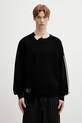 Y-3 sweter KNIT SWEATER gładkie czarny KR2395