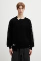 Y-3 sweter KNIT SWEATER gładkie czarny KR2395