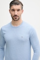 Tommy Hilfiger sweter męski bawełniany niebieski MW0MW39999.