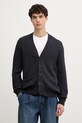 BOSS kardigan męski z bawełną BOSS X DAVID BECKHAM granatowy 50563597