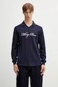 Filling Pieces Football Jersey sweter męski z wiskozą granatowy 412674500148.150