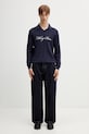 Filling Pieces Football Jersey sweter męski z wiskozą 412674500148.150 granatowy