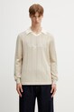Filling Pieces sweter męski z wiskozy Football Jersey beżowy 412674500148.292