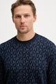 Armani Exchange sweter męski bawełniany granatowy XM002441.AF22252