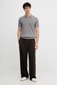 Joop! polo swetrowe męskie bawełniane 30101601 szary SS26