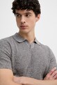 Joop! polo swetrowe męskie bawełniane szary 30101601