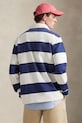 Polo Ralph Lauren bluza bawełniana HEAVY RUGBY JERSEY-KNT-PULLOVER 710A13051001 niebieski SS26