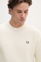 Fred Perry sweter bawełniany beżowy K2318