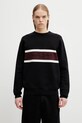 Fred Perry sweter bawełniany wzorzyste czarny K2320