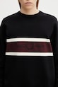 Fred Perry sweter bawełniany czarny K2320
