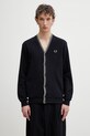 Fred Perry kardigan bawełniany męski granatowy M2389