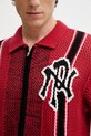 No Problemo Nyp Sports Crochet kardigan bawełniany męski czerwony NP2002605