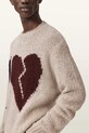 AllSaints sweter męski wełniany LOVER KNIT M009KE beżowy