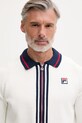 Fila sweter rozpinany męski bawełniany CARRAIA beżowy FAM1177