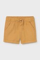 Mayoral szorty z dodatkiem lnu dziecięce casual żółty 1220.3F.Baby.PPY2