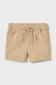 Mayoral szorty z dodatkiem lnu dziecięce casual brązowy 1220.3F.Baby.PPY2