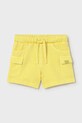Mayoral szorty bawełniane dziecięce bawełna żółty 1223.3H.Baby.PPY2