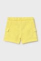 Mayoral szorty bawełniane dziecięce 1223.3H.Baby.PPY2 żółty SS26