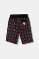Guess szorty bawełniane dziecięce L6RD10.KA6R4.PPY2 czarny SS26