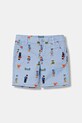 Guess szorty dziecięce bawełniane z elastanem niebieski N6RD03.WFY91.PPY2