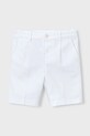Mayoral szorty z domieszką lnu dziecięce 3201.5B.Mini.PPY2 biały SS26