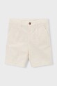 Mayoral pantaloni scurți din amestec de in pentru copii 3201.5B.Mini.PPY2 bej SS26