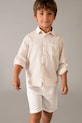 Детские шорты с добавлением льна Mayoral casual бежевый 3202.5C.Mini.PPY2