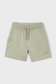 Mayoral szorty bawełniane dziecięce 3211.5H.Mini.PPY2 zielony SS26