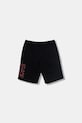 EA7 Emporio Armani szorty dziecięce bawełniane 7B000299.AF13512 czarny SS26