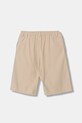 Dětské šortky s přídavkem lnu Emporio Armani EB001063.AF20957 béžová SS26