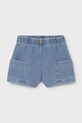 Mayoral Newborn szorty jeansowe niemowlęce z elastanem niebieski 1293.1Q.Newborn.PPY2
