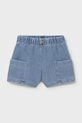 Mayoral Newborn szorty jeansowe niemowlęce z elastanem niebieski 1293.1Q.Newborn.PPY2