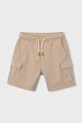Mayoral szorty dziecięce Boston by Mayoral z elastanem beżowy 6226.7H.Boston.PPY2