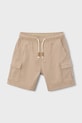 Mayoral szorty dziecięce Boston by Mayoral z elastanem beżowy 6226.7H.Boston.PPY2