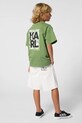 Dětské bavlněné šortky Karl Lagerfeld látka béžová Z31086.162.174