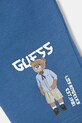 Chłopiec Guess szorty dresowe dziecięce bawełniane N6GD04.KA6R4.PPY2.M niebieski