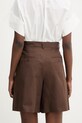 Oblečenie Šortky s prímesou ľanu Weekend Max Mara ECUBA 2615141022600 hnedá