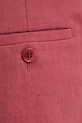 Kratke hlače z dodatkom lanu Weekend Max Mara ECUBA rdeča 2615141022600