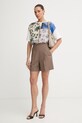 MM by Max Mara šortky dámske bavlnené BALTA 2616141018600 hnedá SS26