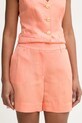 Marciano by Guess елегантен къс панталон дамски с добавен лен JANE оранжев G6GD21.W2367