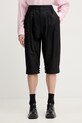 Kenzo szorty eleganckie damskie wełniane czarny FG52PA1209FA