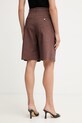 Odzież Pinko bermudy damskie z lnem 106594.A34I brązowy