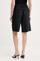 Odzież Mos Mosh szorty damskie z dodatkiem lnu Alexis 176470 czarny